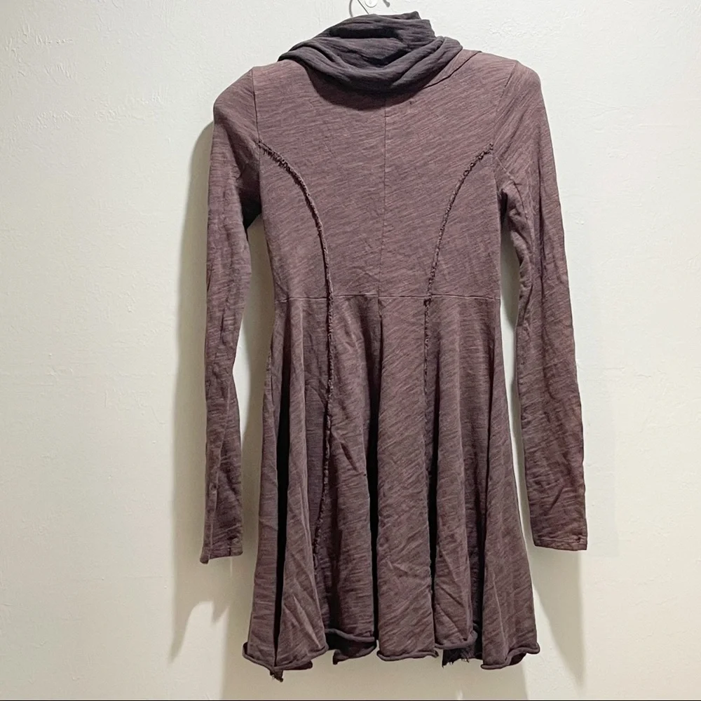 FREE PEOPLE BEACH Women’s FRANCES Cocoon Cowl Dress Heather Brown